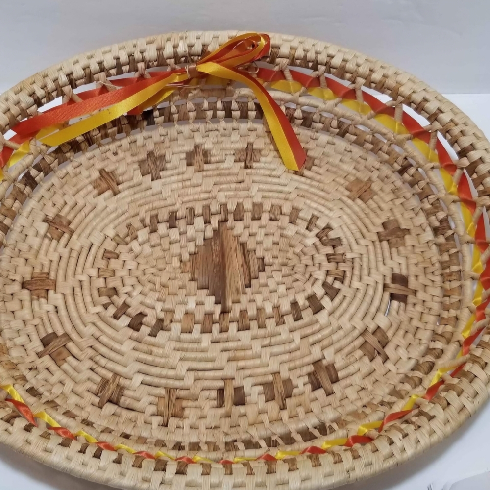 Woven Basket with Ribbon Accents - Picture 4 of 7